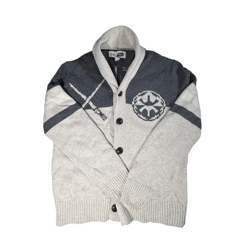 Gap Star Wars Darth Vader Shawl Collar Cardigan Sweater‎ Youth Large G (10-11)